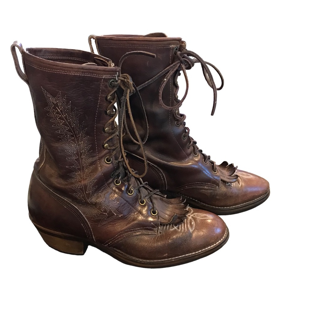 Laredo Women’s Brown Roper Mid Calf Boots Sz8